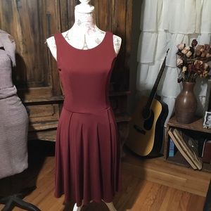 Cute Above knee Burgandy Dress